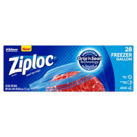 Ziploc Ziploc Value Pack gal. Freezer Bag, PK252 00382